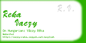 reka vaczy business card